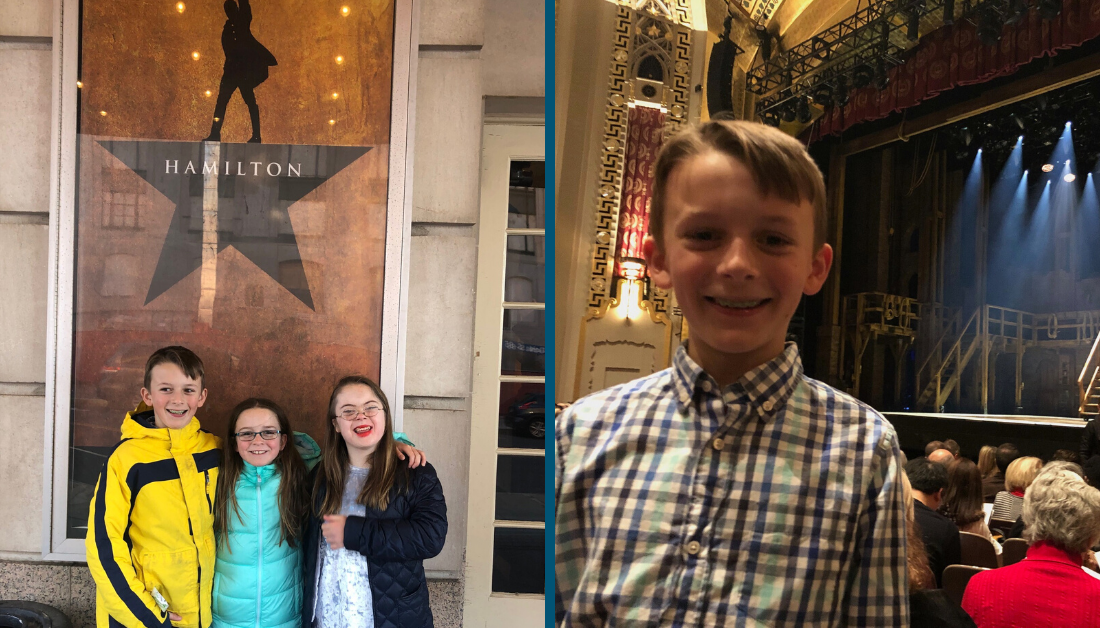 picture of family attending Hamilton