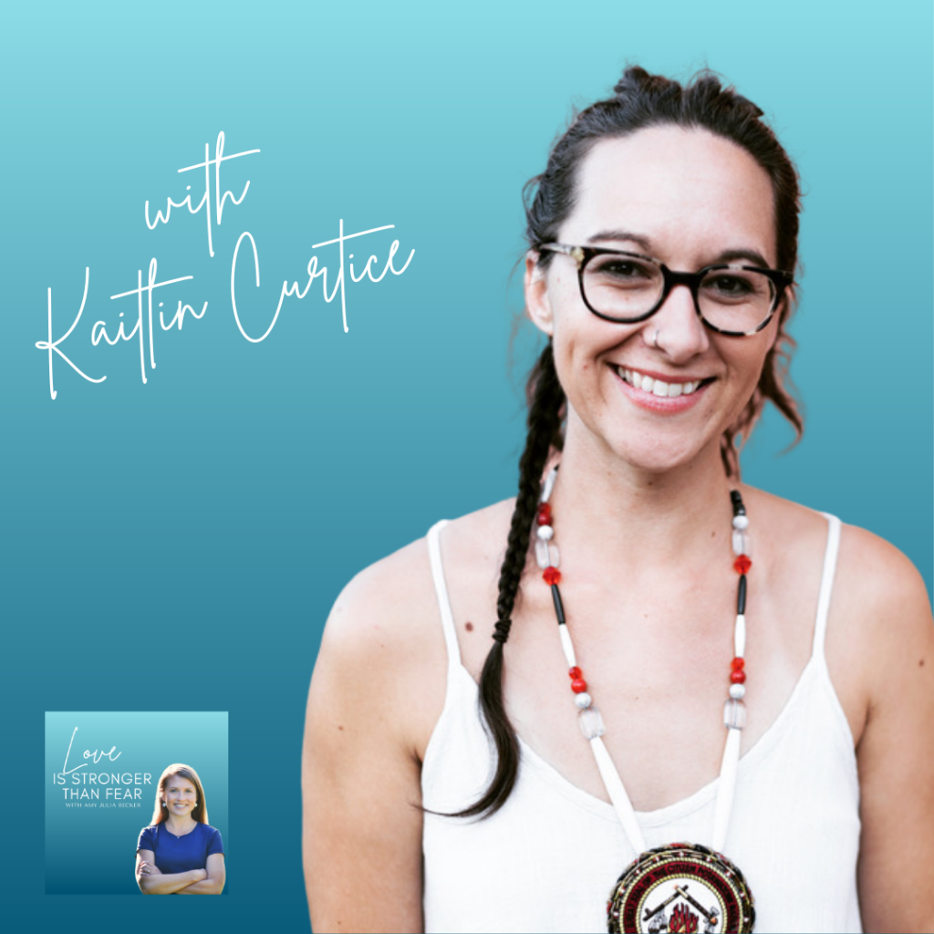 Kaitlin Curtis talking with Amy Julia about being a Potawatomi woman and racial and religious identity
