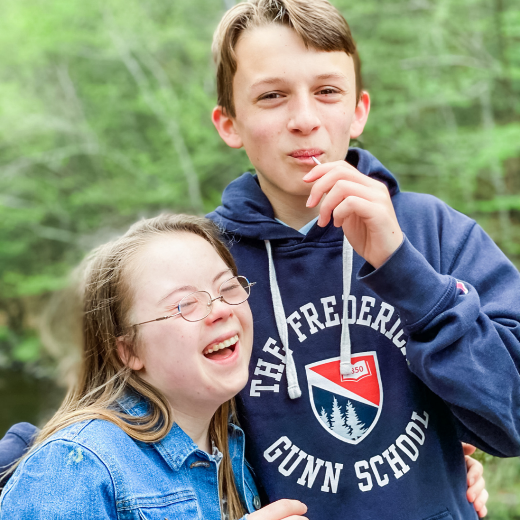 picture of Penny and William laughing, which illustrates the quote Laughter is carbonated holiness