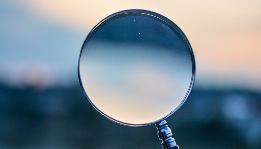 picture of a magnify glass outside