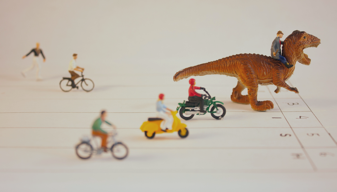 picture of a race using toys that illustrates meritocracy