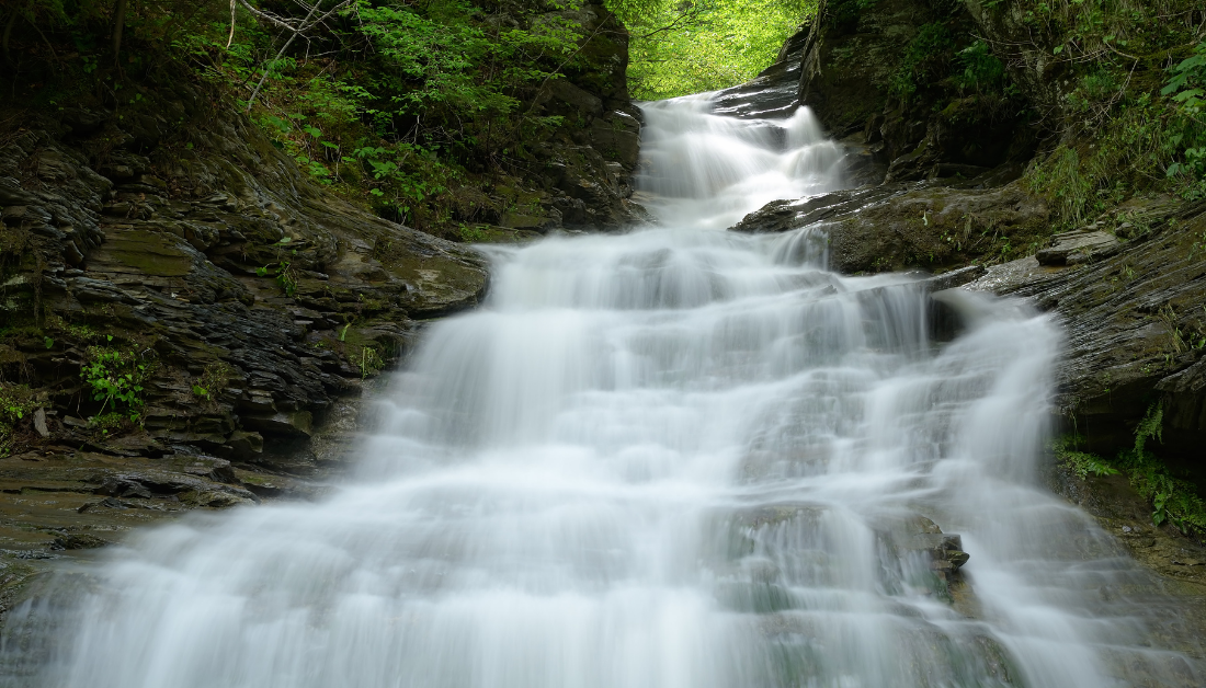 mountain waterfall