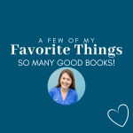 dark blue graphic with circle picture of Amy Julia and text that says So Many Good Books