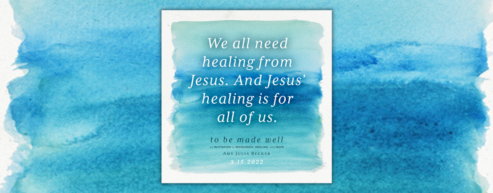 Read more about the article We All Need Healing