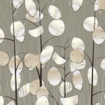 sketch of plants on a taupe background