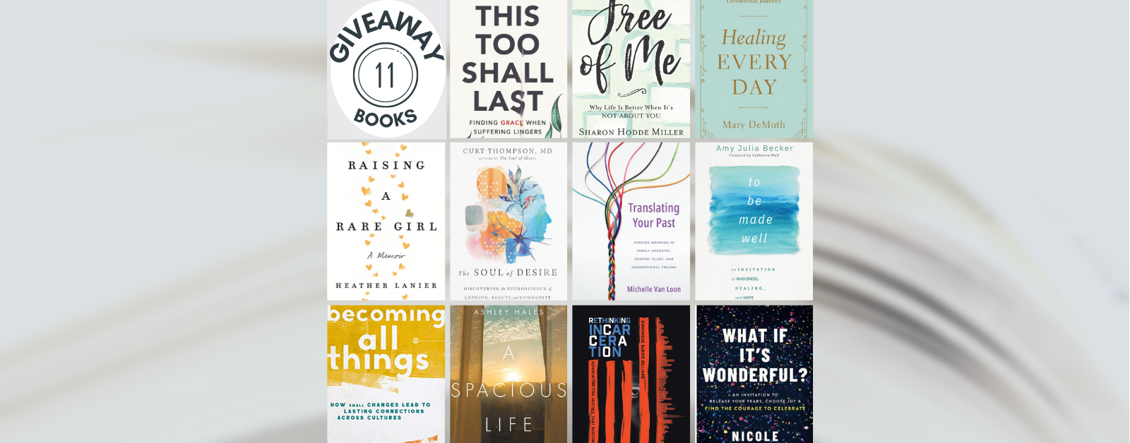 Read more about the article 11-Book Giveaway: Personal, Spiritual, and Social Healing