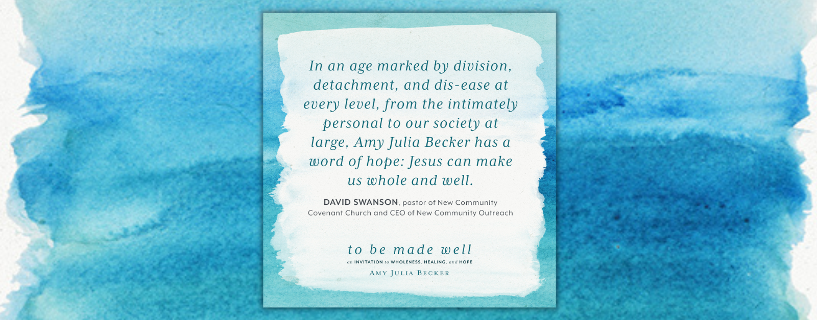 Read more about the article David Swanson Endorses To Be Made Well