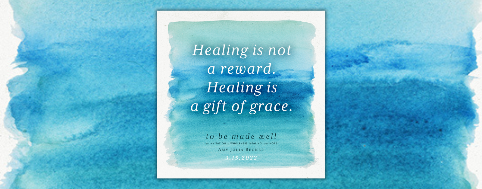Read more about the article Healing Is a Gift of Grace
