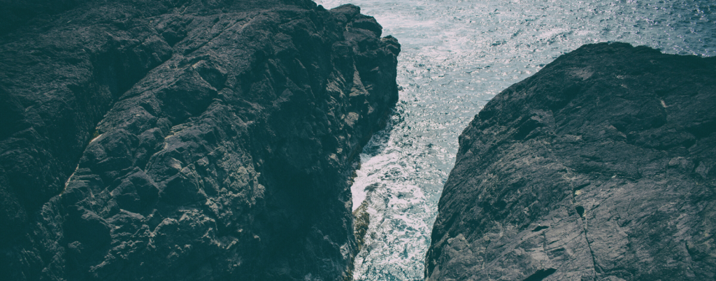 Bird's Eye View of Cliff over Cove