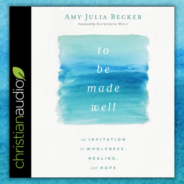 gradient blue graphic with cover of To Be Made Well audiobook
