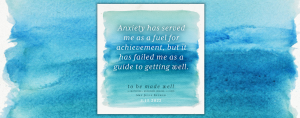 gradient blue graphic with To Be Made Well book quote from post caption