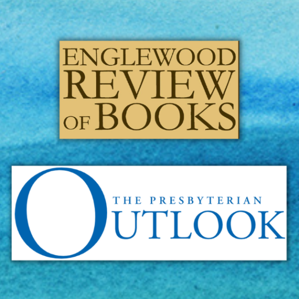 gradient blue graphic with logos for Englewood Review of Books and the Presbyterian Outlook