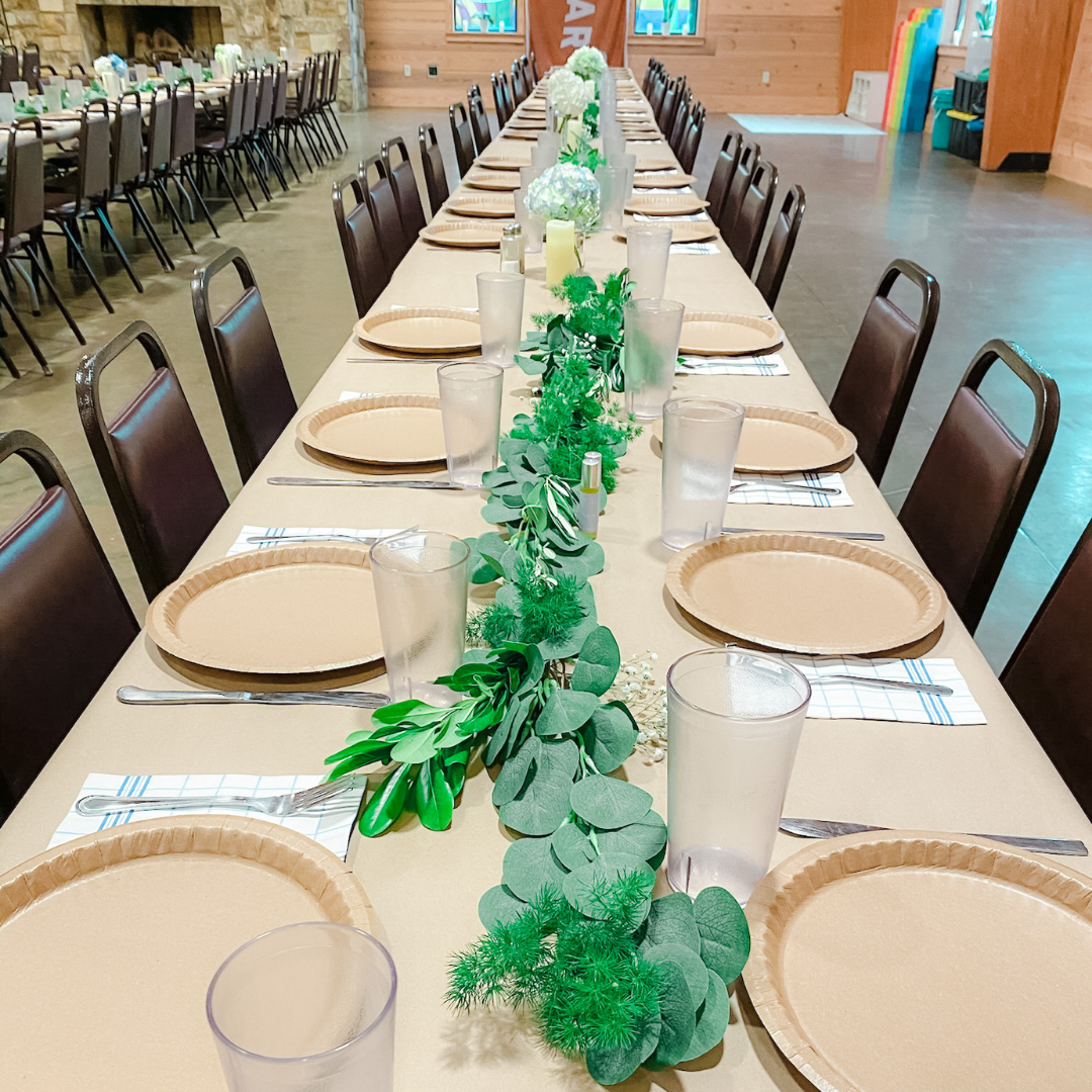 A banquet table
