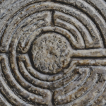 stone labyrinth out of the cathedral of Lucca Italy