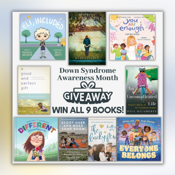 graphic with 9 picture books and memoirs about Down syndrome