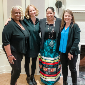 Amy Julia and three other women at the Yale Divinity school event