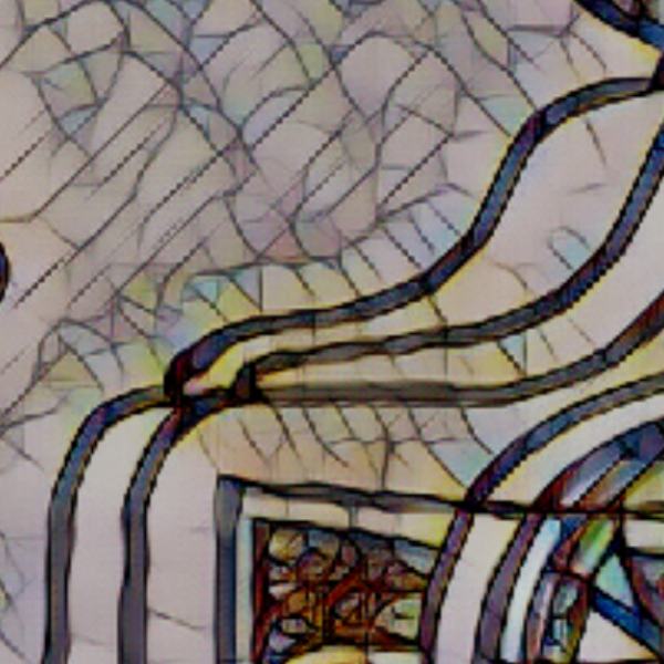 mosaic filter over a drawing of a person using a wheelchair with another person reaching out their hand