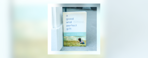 photo of a good and perfect gift book on a porch