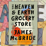 mosaic background with the cover of The Heaven and Earth Grocery Store by James McBride