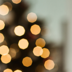 blurred photo ofl ights on a Christmas tree