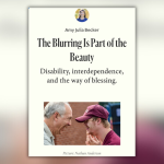 screenshot of the cover photo for the "The Blurring Is Part of the Beauty" Comment essay. The photo is of an older man grinning broadly and looking in to the face of a younger man who is touching his chin with his fingers