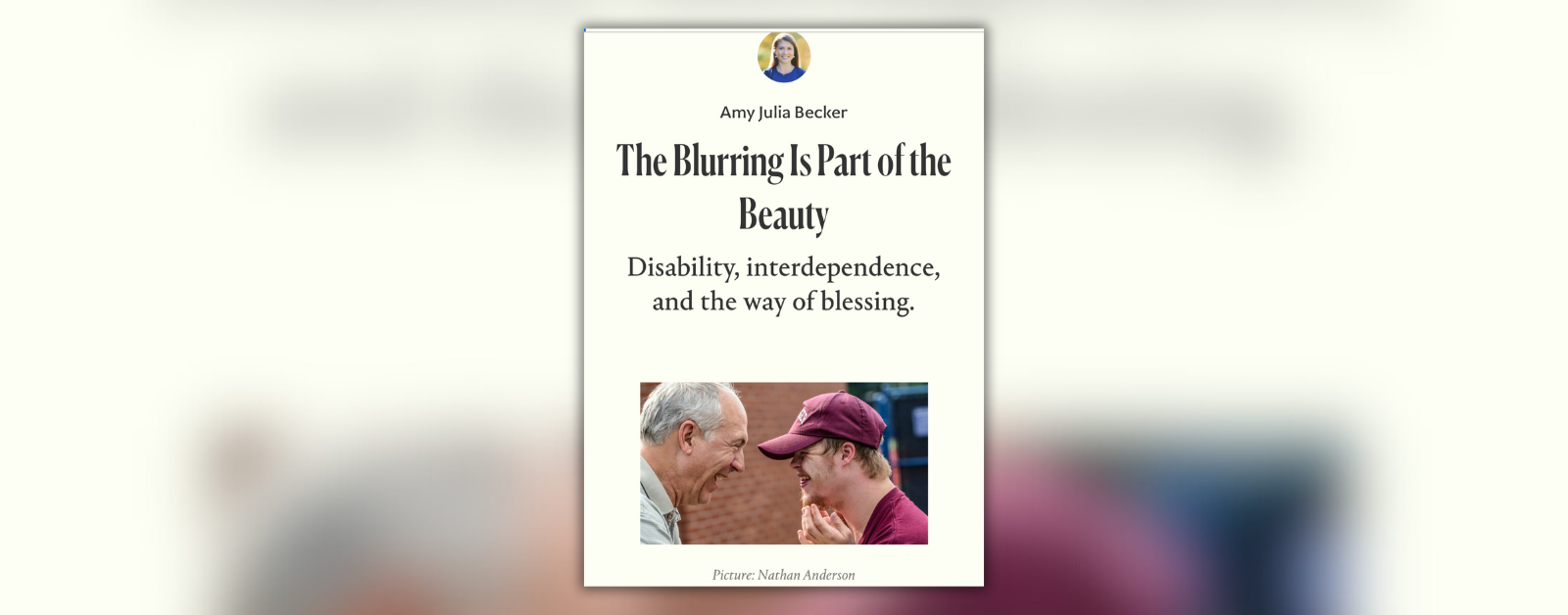 Read more about the article COMMENT MAGAZINE | The Blurring Is Part of the Beauty