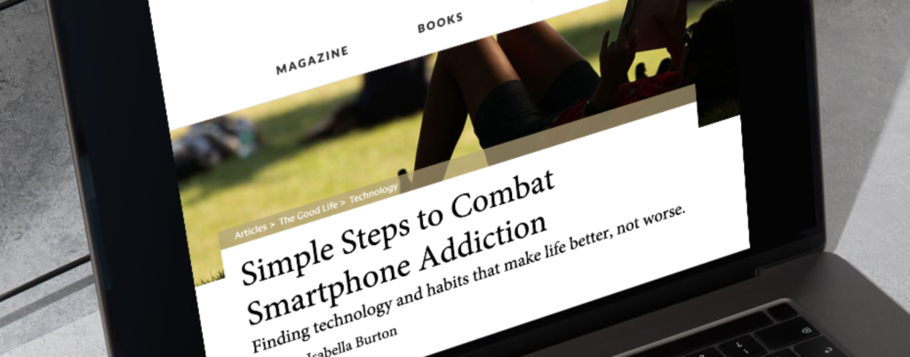 laptop with the Plough essay Simple Ways to Combat Smartphone addiction on the screen