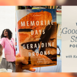 This image is a collage featuring five different media recommendations. From left to right: 1. The Russell Moore Show – A podcast with a blue background and black-and-white text. 2. The Lucky Few Podcast – A podcast featuring an image of three women smiling and engaged in conversation. 3. Memorial Days by Geraldine Brooks – A memoir displayed as a book cover, with a hand holding the book. The cover features a desert-like landscape. 4. The Good Hard Story Podcast with Katherine Wolf – A podcast with a soft, neutral-toned design featuring Katherine Wolf 5. Ezra – A film starring Bobby Cannavale, Robert De Niro, Rose Byrne, Vera Farmiga, and Whoopi Goldberg.