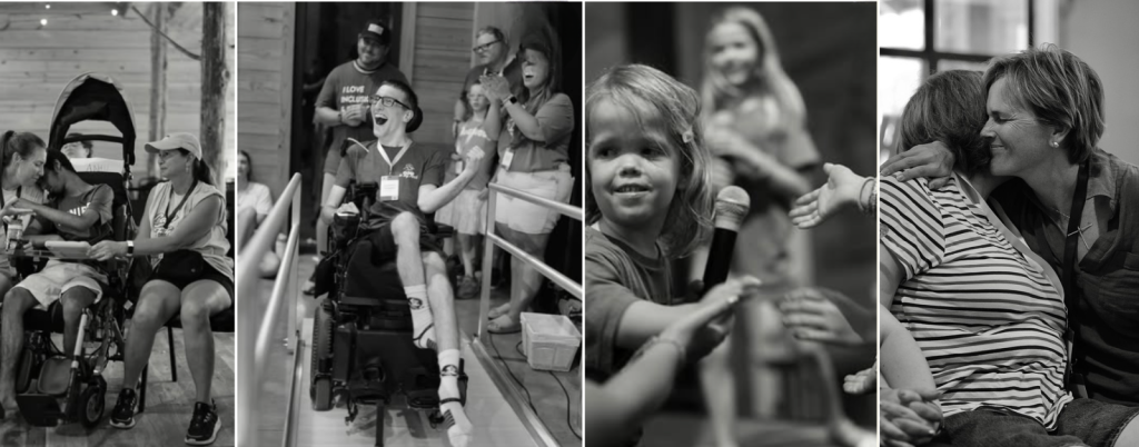 Collage of photos from Hope Heals Camp by Bryan Johnson