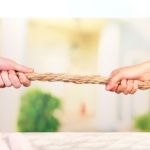 Tug of War, on Bright Background