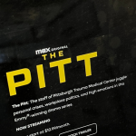 photo of laptop with The Pitt on screen