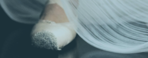 worn ballet slipper