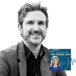 Podcast graphic for Reimagining the Good Life, Season 10 Episode 6. Craig Thomas smiles for a portrait with text overlay that reads: “Who Gets to Tell the Story? Disability, Hollywood, and Family.” Near the bottom is the podcast logo, which features a portrait of Amy Julia Becker smiling in a blue top against a dark teal background with curved gold accents and the text: “Reimagining the Good Life with Amy Julia Becker.”