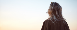 Woman looking at horizon.