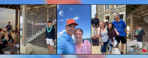 collage of photos of family events mentioned in post
