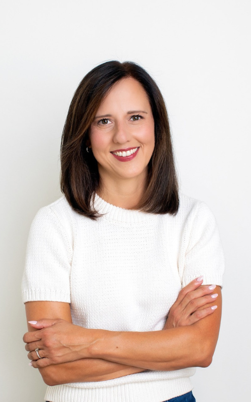 indoor portrait of Jen Pollock Michel