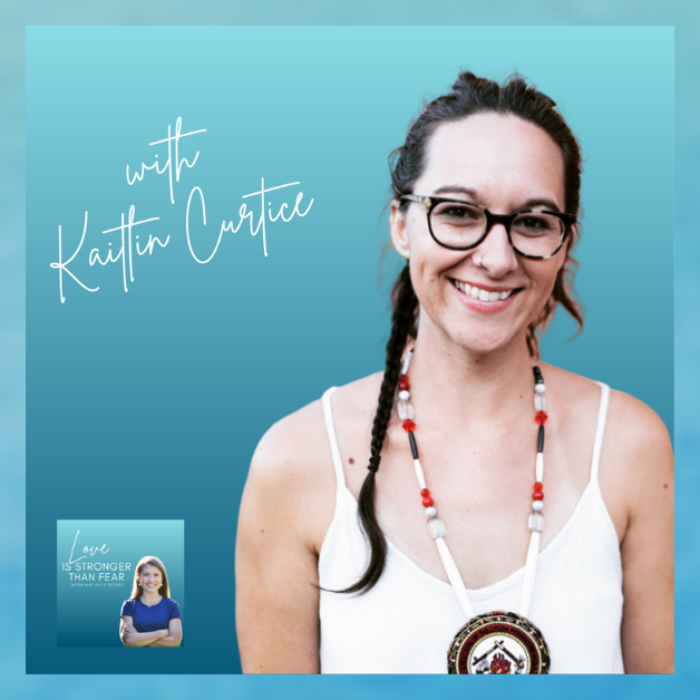 Kaitlin Curtis talking with Amy Julia about being a Potawatomi woman and racial and religious identity