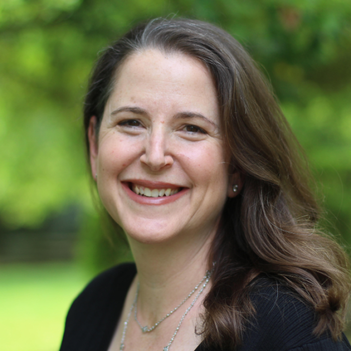 AJB-featured season 7(1560 × 628 px) – amy lutz dark blue graphic with intertwined blue and yellow partial circles on the left and text that says: Reimagining the Good Life with Amy Julia Becker. In the middle of the graphic is a a photo Amy Lutz. On the far right is a photo of Amy Julia.