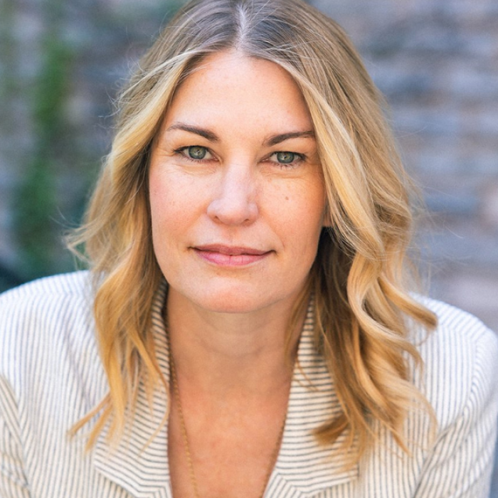 AJB-featured season 7(1560 × 628 px) – boyett dark blue graphic with intertwined blue and yellow partial circles on the left and text that says: Reimagining the Good Life with Amy Julia Becker. In the middle of the graphic is a a photo Micha Boyett. On the far right is a photo of Amy Julia.